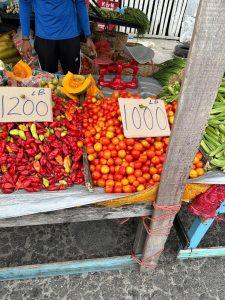 The price for vegetables at the market has skyrocketed in recent months as seen at this vegetable stand at a local market two weeks ago.