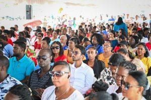 A section of the gathering at the sod turning ceremony