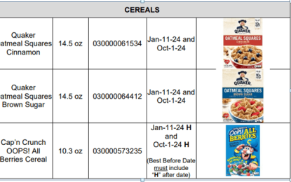 GAFDD warns of salmonella contamination of some Quaker Oatmeal cereals