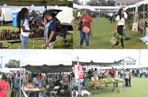 Scenes from Saturday’s Farmers’ Market. (Photos courtesy, Guyana Police Force)