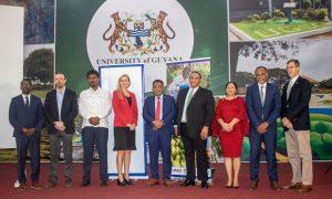 Officials at the launch of the $5.3 million regional programme at the University of Guyana