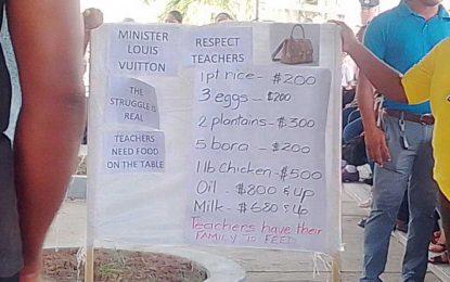 ‘Live and feed your families on a basic teacher’s salary’