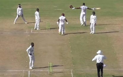 Guyana Harpy Eagles vs. Leeward Hurricanes   Louis ton, Hamilton half-century give Hurricanes edge heading into Day 2 