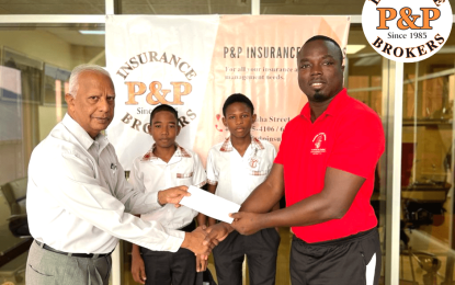 P&P Insurance Brokers sponsors West Ruimveldt Secondary Football Team for ​Milo tournament