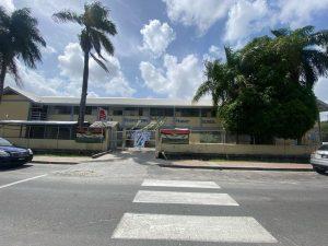 The North Georgetown Primary School, located along the Woolford Avenue which had a few teachers and students present in the building on Friday.