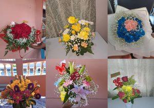 Just a glimpse of the colourful flower arrangements she prepared in the past.