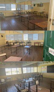 Empty classrooms at the Bladen Hall Multilateral School