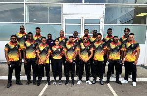 The Guyana Harpy Eagles squad prior to departure.