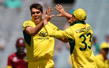 West Indies suffer eight-wicket defeat to hosts Australia in opening ODI at Melbourne despite Carty’s resilient 88