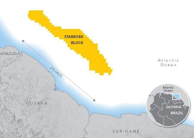 Map of the Stabroek Block