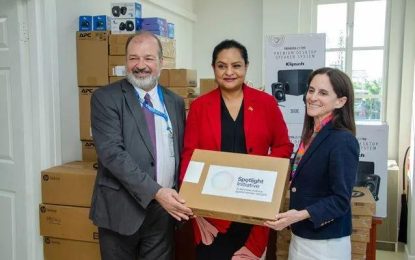 UNDP donates electronics to Human Service Ministry to collect Gender Based Violence data