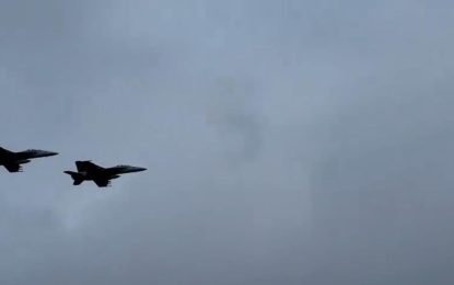 U.S. fighter jets in flyover in Guyana