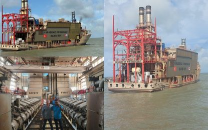 Powership sails into Guyana