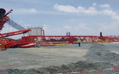 Saipem employee critical after crane topples at Vreed-en-Hoop Shore Base Inc.