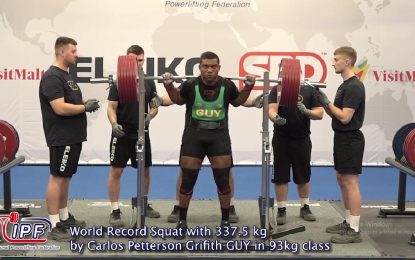 Petterson-Griffith 337.5 kg is new ‘squats’ World Record