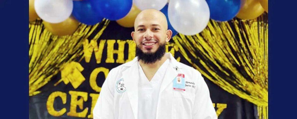 Marion Hernandez, a Belize national, who is currently completing his degree in Dental Surgery at the University of Guyana