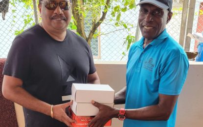 Derek Kallicharran and friends once again provide support for Project “Cricket Gear for young and promising cricketers in Guyana”