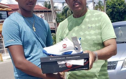 Port Mourant player benefits from Project Cricket Gear for Young and Promising Cricketers in Guyana