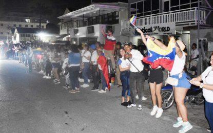 Venezuelan Diaspora in Guyana rally for change of Govt. in home country