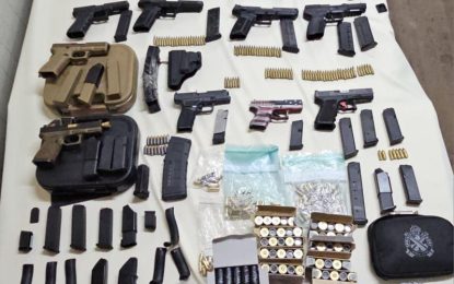 Cops seize 28 high-powered weapons during raid in Kitty