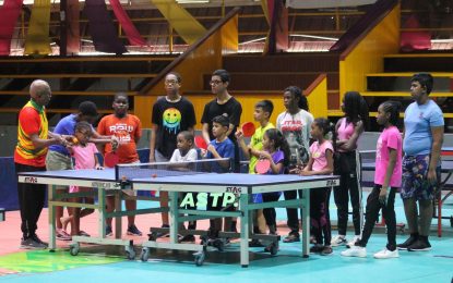 Teach them young Table Tennis programme underway at Gymnasium