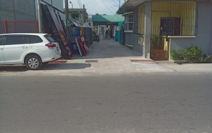 Section of Hogg Street without water for a month