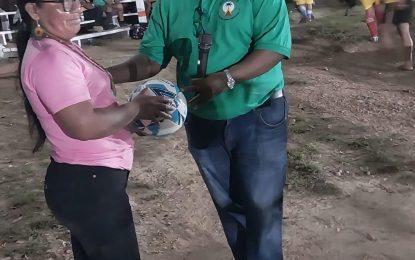 Rupununi residents receive sports gear from the People National Congress Reform