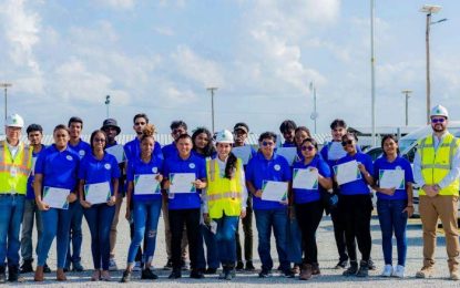 Youths in Natural Resources Apprenticeship Program visit Gas to Energy power plant construction