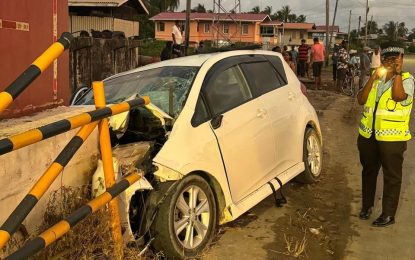 Woman killed after crashing car into bridge rail