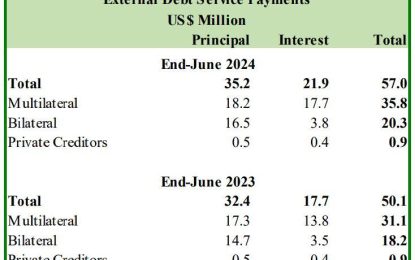 Guyana paid US$34M in interest for 6 months to service debt – Bank of Guyana Report