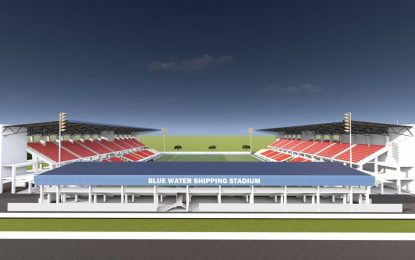 Sod turned for construction of BLUEWATER Shipping Stadium