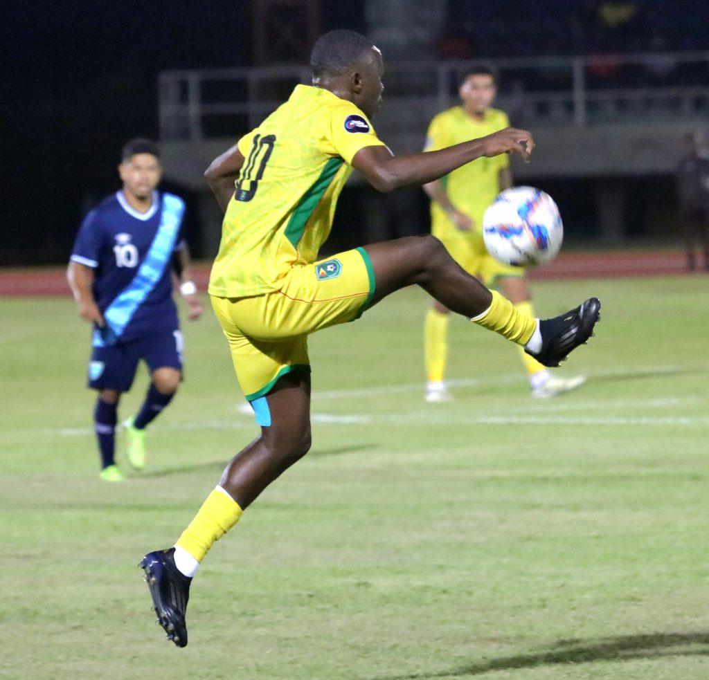 Omari Glasgow’s will play a crucial role in keeping Guyana’s chances of staying in League A alive.