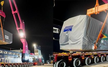 Gas turbines for GTE project arrive from Sweden