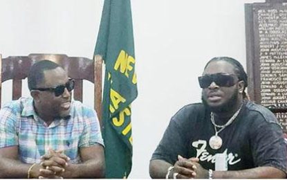 Jamaican artiste ‘Jah Vinci’ visits NA Mayor ahead of Sunday’s performance