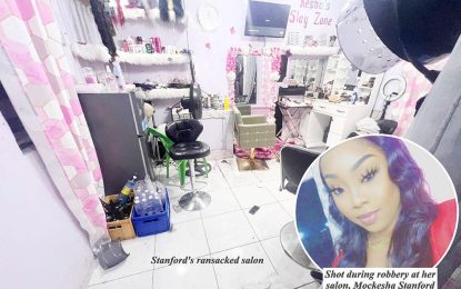 Linden hairdresser shot during robbery