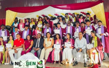 Rosignol Secondary School celebrates CSEC Physical Education Graduates students 