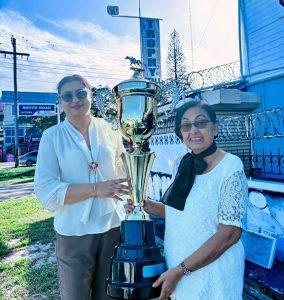 Trophy Stall hands over trophies for Kennard Memorial Turf Club Boxing Day Horse Race meet