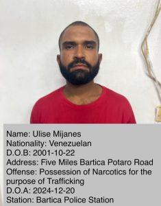 Venezuelan nabbed with cocaine during roadblock