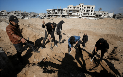 Gazans’ joy at ceasefire dims as they visit ruined homes, dig for the dead