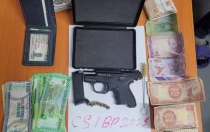 Duo nabbed with illegal gun, ammo, and foreign currency