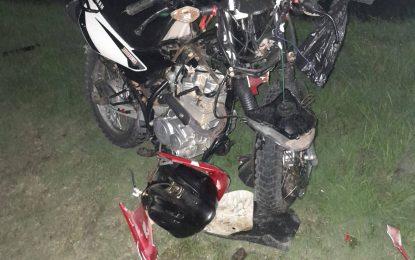 E/bo motorcyclist fractures hip, rib cage after crash with GPL pole