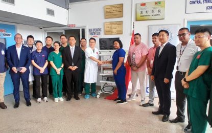 Chinese Medical Brigade, CNOOC donate 4K Fluorescence Laparoscopy Surgical System to GPHC