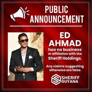 Sheriff Holdings distances self from convicted fraudster Ed Ahmad over suspicious Ogle land deal