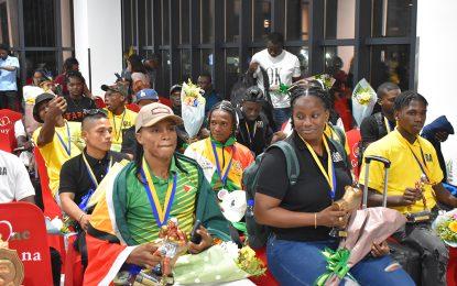 Emotional scenes at CJIA as GBA welcomes Caribbean Champions