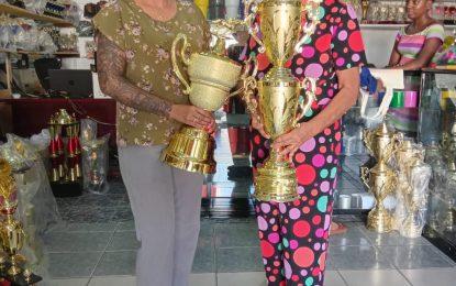 Trophy Stall hands over trophies for Kennard Memorial Turf Club Phagwah Horserace meet