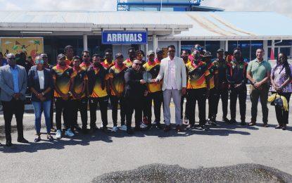Minister Ramson hails Harpy Eagles Championship team following return home