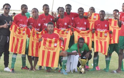 Digicel Schools Football Championship  Hackett blasts helmet-trick, Benjamin a hat-trick as Chase Academy romps to Georgetown title