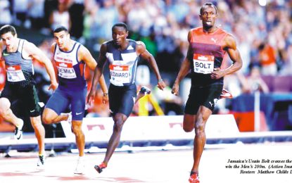 Bolt wins but hurdler Harrison takes the glory