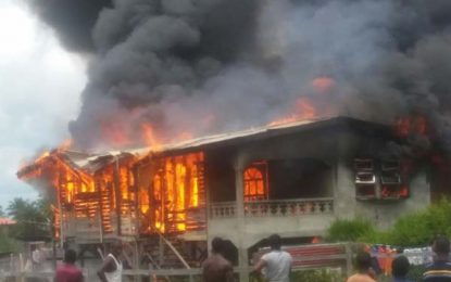 Fire destroys Corentyne home