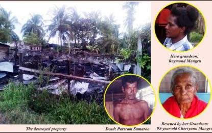 Disabled man, 64, burns to death; mother, 95, rescued in Canje fire